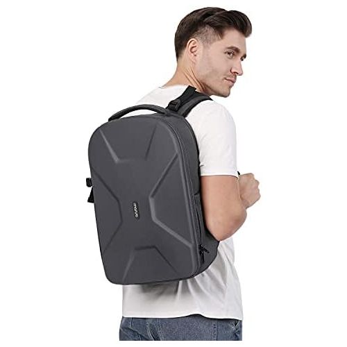  MOSISO Camera Backpack, DSLR/SLR/Mirrorless Photography Camera Bag 15-16 inch Waterproof Hardshell Case with Tripod Holder&Laptop Compartment Compatible with Canon/Nikon/Sony, Gray