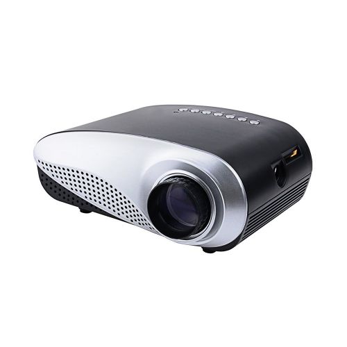  MOSTOP Mini LED Projector, Portable Multimedia LED Projector For Home TheateriPhoneAndriodiPadLaptop And Computer (Black)