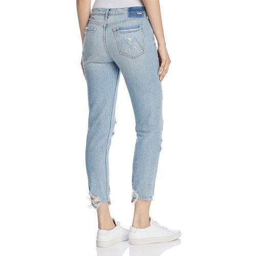  MOTHER Sinner Distressed Straight Jeans in Thanks for Nothin