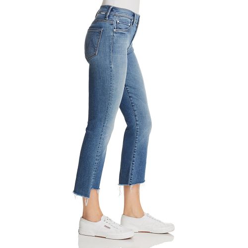  MOTHER Insider Crop Step-Hem Fray Jeans in One Smart - 100% Exclusive