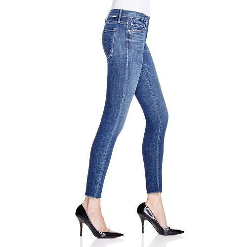  MOTHER The Looker Ankle Fray Skinny Jeans in Girl Crush