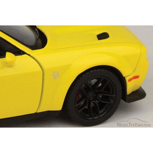  2018 Dodge Challenger SRT Hellcat Widebody Yellow 124 Diecast Model Car by Motormax