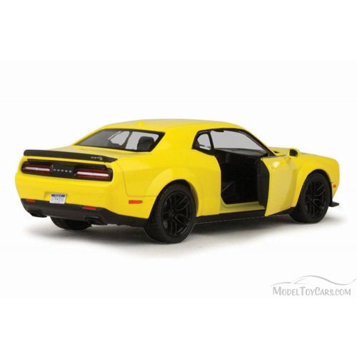  2018 Dodge Challenger SRT Hellcat Widebody Yellow 124 Diecast Model Car by Motormax