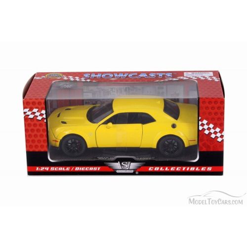  2018 Dodge Challenger SRT Hellcat Widebody Yellow 124 Diecast Model Car by Motormax