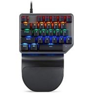 Motospeed One-Handed Mechanical Mini Gaming Keypad 27 Keys, 9 LED Backlit USB Wired Mechanical Gaming Keyboard for Pro Keyboard Computer/PC/Desktop/Laptop