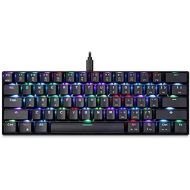 [아마존베스트]MOTOSPEED CK61 60% Mechanical Keyboard Portable 61 Keys RGB LED Backlit Type-C USB Wired Office/Gaming Keyboard for Mac, Android, Windows（Red Switch）