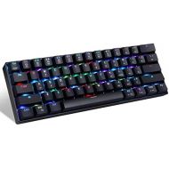 [아마존베스트]MOTOSPEED CK61 60% Mechanical Keyboard Portable 61 Keys RGB LED Backlit Type-C USB Wired Office/Gaming Keyboard for Mac, Android, Windows（Blue Switch）