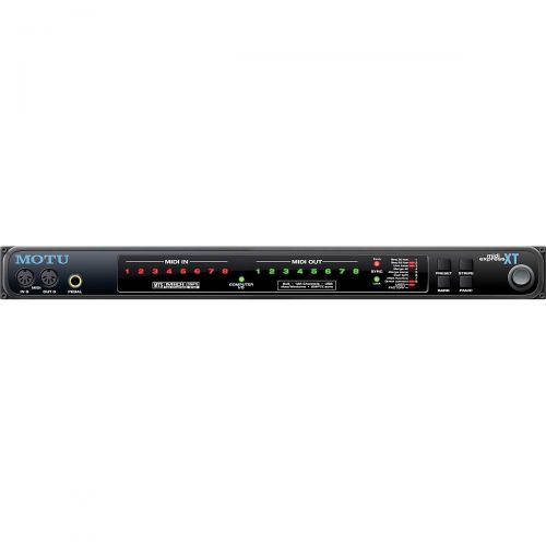  MOTU},description:Built with MOTUs award-winning MIDI interface technology, the MIDI Express XT is a professional MIDI interface and SMPTE synchronizer that provides plug-and-play