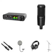 MOTU M2 Home Recording Kit with Audio-Technica AT2020 Condenser Mic