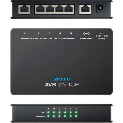  MOTU AVB Switch | Five Port Audio Video Bridging Ethernet Switch