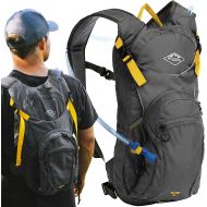 MOUNTAIN DESIGNS PRO-ELITE Mountain Designs Hydration Backpack - 10L Leakproof Hiking Backpack has Large Compartments and 3L Tactical Backpack Water Bladder - Water Backpack or Hydration Backpack is a Hiking