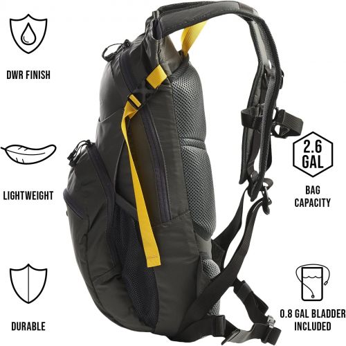  MOUNTAIN DESIGNS PRO-ELITE Mountain Designs Hydration Backpack - 10L Leakproof Hiking Backpack has Large Compartments and 3L Tactical Backpack Water Bladder - Water Backpack or Hydration Backpack is a Hiking