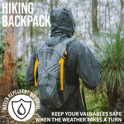  MOUNTAIN DESIGNS PRO-ELITE Mountain Designs Hydration Backpack - 10L Leakproof Hiking Backpack has Large Compartments and 3L Tactical Backpack Water Bladder - Water Backpack or Hydration Backpack is a Hiking