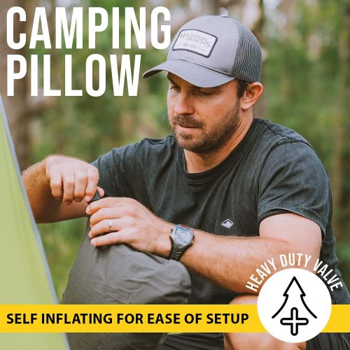  MOUNTAIN DESIGNS PRO-ELITE Camping Pillow by Mountain Designs - Comfortable Inflatable Pillow and Camping Pillows - Camp Pillow is Lightweight and Comfortable. Camping Gear and Camping Accessories by Mountai