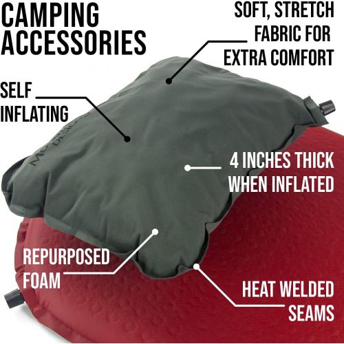  MOUNTAIN DESIGNS PRO-ELITE Camping Pillow by Mountain Designs - Comfortable Inflatable Pillow and Camping Pillows - Camp Pillow is Lightweight and Comfortable. Camping Gear and Camping Accessories by Mountai