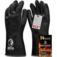 [아마존베스트]Mountain Grillers Extreme Heat Resistant Gloves for Grill BBQ - High Temperature Fire Pit Grill Gloves - Barbecue Cooking, Smoker, Oven, Fryer, Grilling - Waterproof, Fireproof, Oil Resistant - Neop