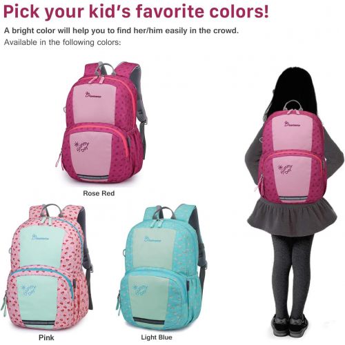  Mountaintop Kids Backpack/Toddler Backpack/Pre-School Kindergarten Toddler Bag (Rose Red)