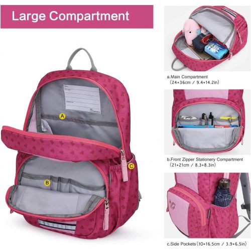  Mountaintop Kids Backpack/Toddler Backpack/Pre-School Kindergarten Toddler Bag (Rose Red)