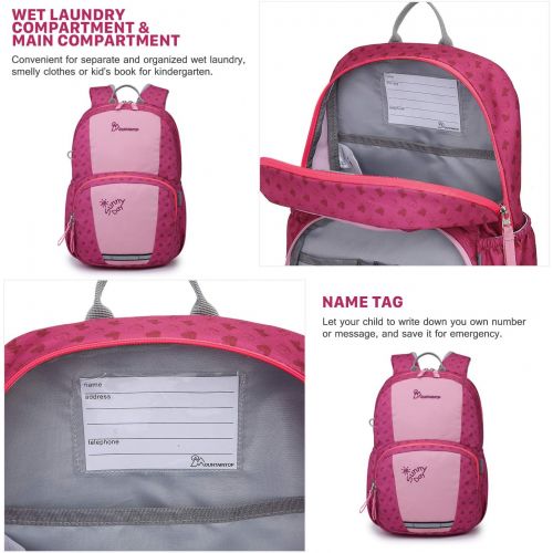  Mountaintop Kids Backpack/Toddler Backpack/Pre-School Kindergarten Toddler Bag (Rose Red)