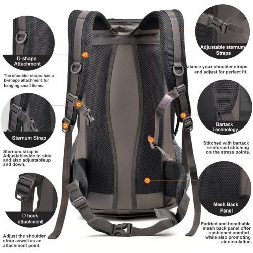  [아마존베스트]MOUNTAINTOP 40L Hiking Backpack for Outdoor Camping