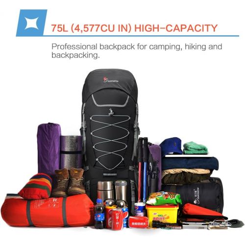  [아마존베스트]MOUNTAINTOP 55L/75L/80L Hiking Backpack with Rain Cover