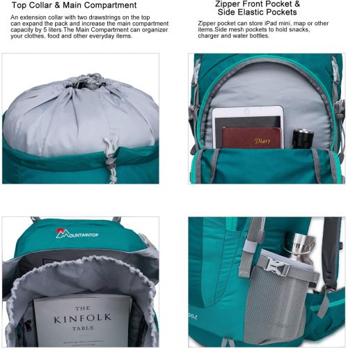  [아마존베스트]MOUNTAINTOP 50L/70L/80L Internal Frame Hiking Backpack