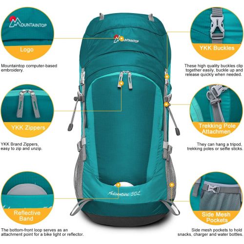  [아마존베스트]MOUNTAINTOP 50L/70L/80L Internal Frame Hiking Backpack