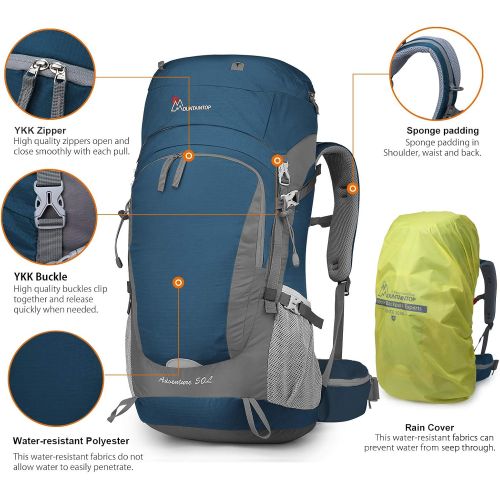  [아마존 핫딜]  [아마존핫딜]MOUNTAINTOP 50L/55L/60+5L Erwachsene Trekkingrucksack Wanderrucksack Rucksack fuer Reisen Outdoor Klettern Camping mit Regenhuelle