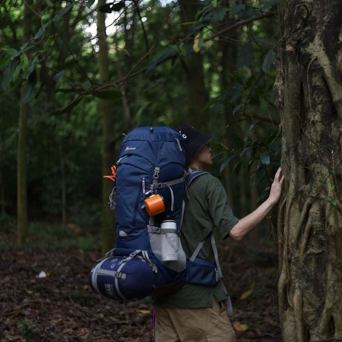  MOUNTAINTOP 55L/65L Internal Frame Backpack Hiking Backpack with Rain Cover