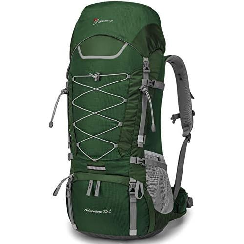  MOUNTAINTOP 70L/75L Internal Frame Hiking Backpack for Men Women with Rain Cover