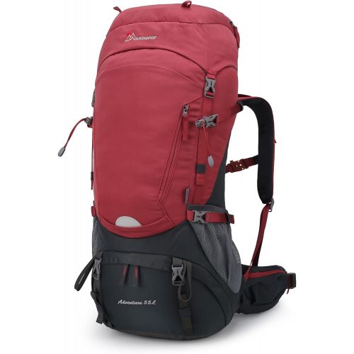  MOUNTAINTOP 65L/55L Internal Frame Hiking Backpack for Men Women with Rain Cover