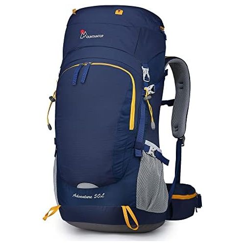  Mountaintop 50L/60L Hiking Internal Frame Backpack with Rain Cover for Men Women