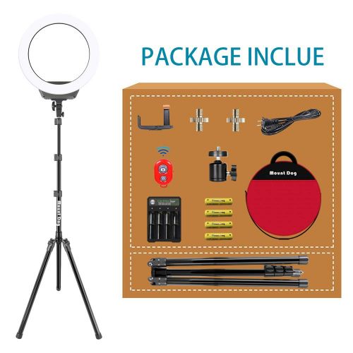  [아마존 핫딜]  [아마존핫딜]MOUNTDOG Ring Light Kit 16-Inch 3000k-6500k with 2M Tripod Stand, Phone Holder, Battery, Remote Controller, Carry Bag for Camera Smartphone Makeup YouTube Selfie Portrait Video Stu