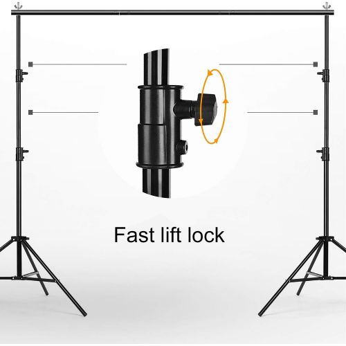  [아마존 핫딜]  [아마존핫딜]MOUNTDOG 6.5ftx10ft / 2M x3M Backdrop Support Stand Adjustable Photography Studio Background Support System Kit with Carrying Bag for Photo Video Shooting