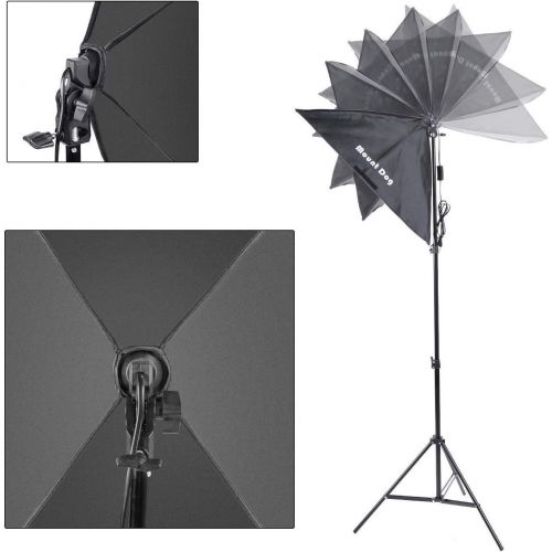  [아마존 핫딜] [아마존핫딜]MOUNTDOG 1350W Photography Continuous Softbox Lighting Kit 20X28 Professional Photo Studio Equipment with 2pcs E27 Socket 5500K Video Lighting Bulb for Filming Portraits Shoot