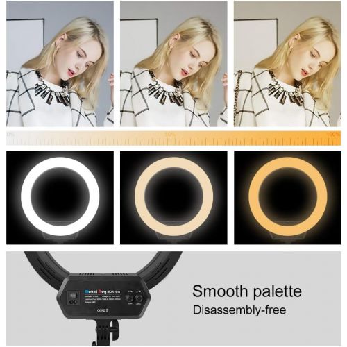  [아마존핫딜][아마존 핫딜] MOUNTDOG 16 Ring Light Kit Led Wireless Remote with Adjustable Light Stand Phone Holder Carrying Bag for Streaming, Makeup, Selfie Photography