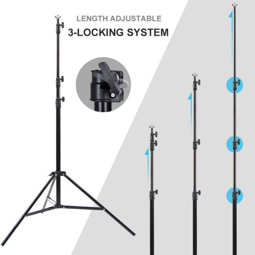  [아마존 핫딜] MOUNTDOG 8.5ftx10ft Background Stand Backdrop Support System Kit Photo Video Studio Adjustable Heavy Duty Background Support with Carrying Bag