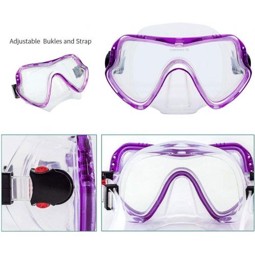  [아마존베스트]MOUNTDOG Snorkel Mask, Scuba Diving Goggles with 180 Degree View and Tempered Glass for Adults and Youth, Anti-Fog and Anti-Leak Snorkel Scuba Diving Mask