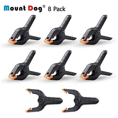  MOUNTDOG Backdrop Spring Clamps 4.5 Inch 8 Pack Adjustable Heavy Duty Clip for Muslin/Paper Photo Studio Backdrop Stand kit Photography Background Support