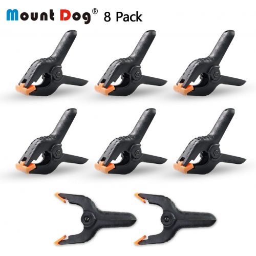  MOUNTDOG Backdrop Spring Clamps 4.5 Inch 8 Pack Adjustable Heavy Duty Clip for Muslin/Paper Photo Studio Backdrop Stand kit Photography Background Support