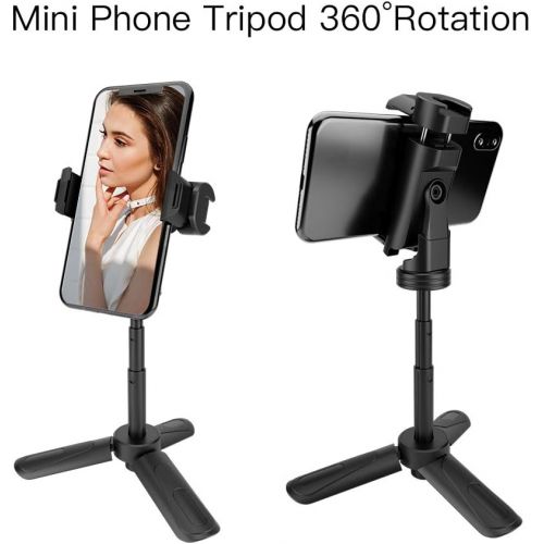  [아마존베스트]Phone Tripod, MOUNTDOG Portable Webcam Stand Mini Tripod Phone Holder, Extendable Tabletop Tripod Desktop Tripod Legs Compatible with iPhone/Camera/Samsung/Smartphone/Webcam, 360°