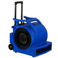 MOUNTO 3-Speed 1Hp 4000 Plus CFM Monster Air Mover Floor Carpet Dryers with Handle Wheelkit (Blue)