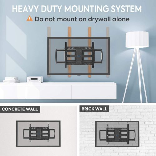  MOUNTUP TV Wall Mount Full Motion for Most 47-90 Flat/Curved TVs, Swivel Tilt TV Mount for 65 70 75 80 82 85 inch TVs, TV Bracket Sliding for Perfect Center TV, Up to 154lbs, Max V