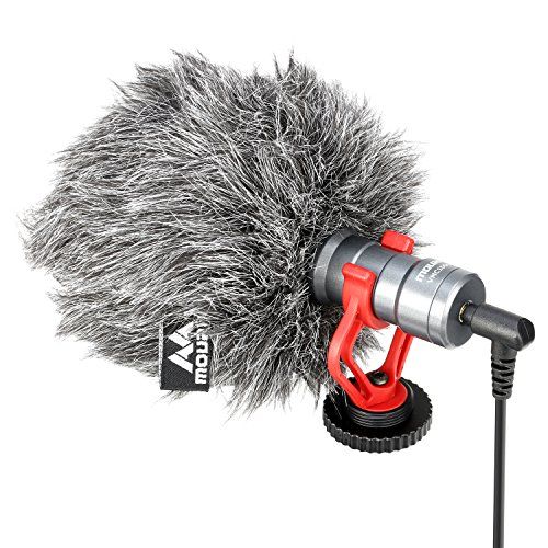  Video Microphone, Mouriv Shotgun Microphone YouTube Vlogging Facebook Recording Shotgun Mic Compatible with iPhone/Android Smartphones, Canon EOS/Nikon DSLR Cameras and Camcorders