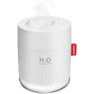 MOVTIP Portable Mini Humidifier, 500ml Small Cool Mist Humidifier, USB Personal Desktop Humidifier for Baby Bedroom Travel Office Home, Auto Shut-Off, 2 Mist Modes, Super Quiet, White