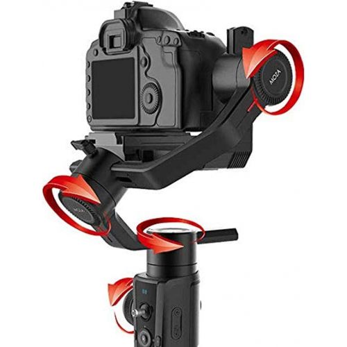  MOZA Air 2 4-Axis Electronic Gimbal Stabiliser for Mirrorless and DSLR Cameras with Hard Shell Shock-Resistant Case - Max Payload: 4.2kg/9.0lbs - Black