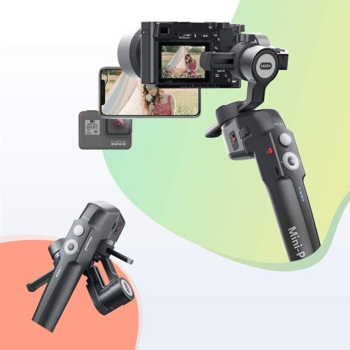  MOZA MINI P Handheld Stabilizer Gimbal 3 Axis Stabilizer for Smartphones, Action Cameras, Compact Cameras, and Light mirrorless Cameras