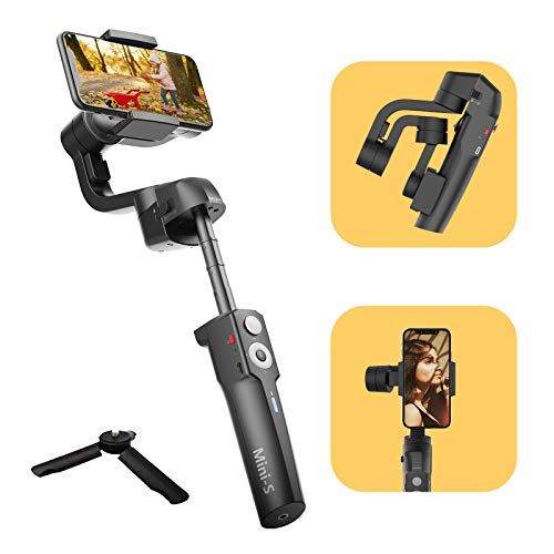  MOZA Mini S Gimbal Extendable Built-in Extend Pole Object Tracking Timelapse, Inception Mode and Other Cool Shooting Effects Capture All Movements【One Year Warranty】