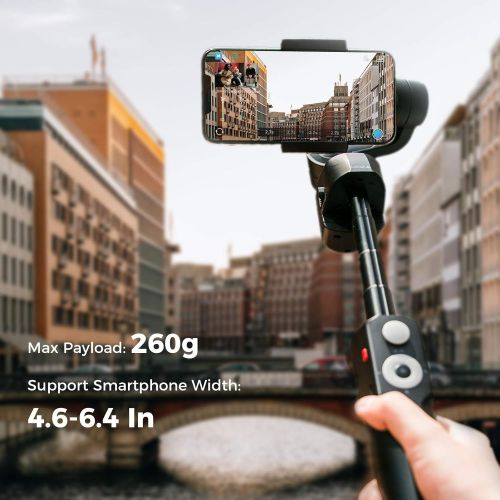  MOZA Mini S Gimbal Extendable Built-in Extend Pole Object Tracking Timelapse, Inception Mode and Other Cool Shooting Effects Capture All Movements【One Year Warranty】