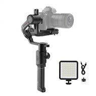 MOZA AirCross 2 Gimbal Stabilizer for DSLR Mirrorless Cameras 3 Axis up to 7lbs/3.2kg Payload and 12hrs Lightweight Mimic Motion-Control Auto-Tuning with LED Light